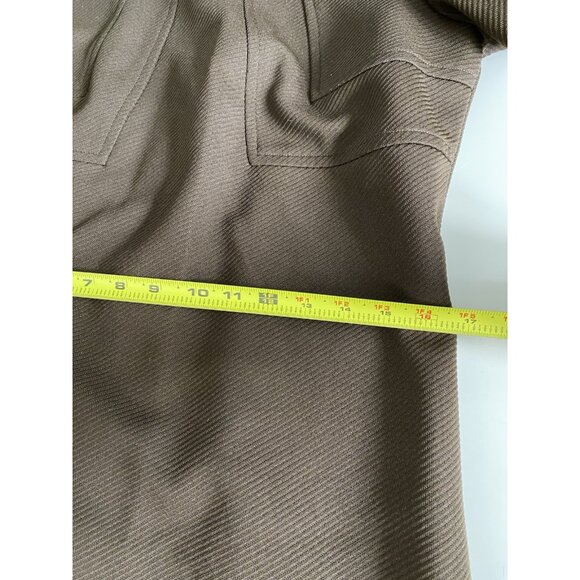 Vintage David Crystal Fashion Brown Short Sleeve Dress Size S 1960s Polyester - Picture 10 of 12